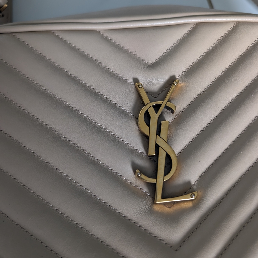 Yves Saint Laurent Taupe Quilted Crossbody Bag - Picture 14 of 16